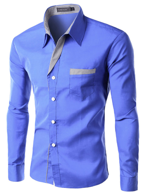 Men's Simple Long Sleeve Shirt